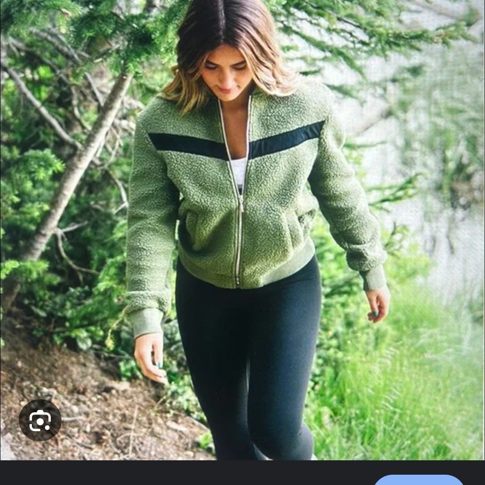 ZYIA Bomber Jacket Green Black Insulated Athletic